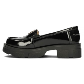 Zapatos de cuero Filippo DP3712/22 Bk negro 3
