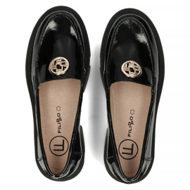 Zapatos de cuero Filippo DP3712/22 Bk negro 5