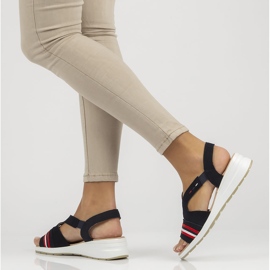 Sandalias de piel Filippo DS3500/22 Nv azul marino 7