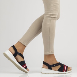 Sandalias de piel Filippo DS3500/22 Nv azul marino 6