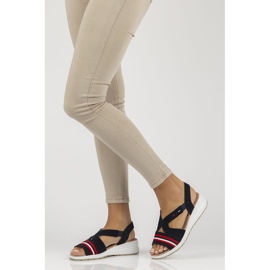 Sandalias de piel Filippo DS3500/22 Nv azul marino 4