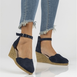 Sandalias de piel Filippo DS1394/22 Nv azul marino 3