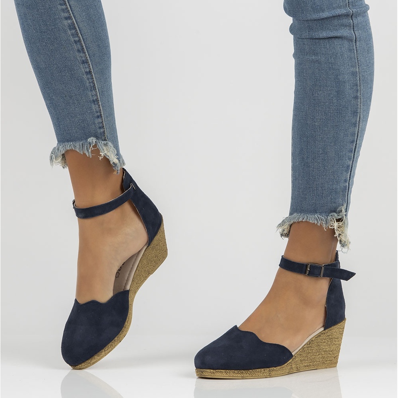 Sandalias de piel Filippo DS1394/22 Nv azul marino 2