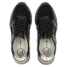 Zapatillas de cuero Filippo DP2003 / 22 Bk Bk negro 2