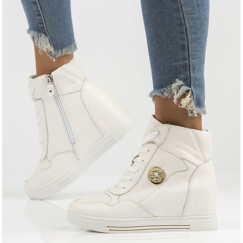 Zapatillas de cuero Filippo DBT3552 / 22 Wh blanco 1