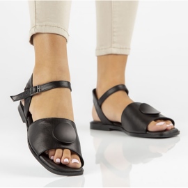 Sandalias de piel Filippo DS3900/22 Bk negro 1