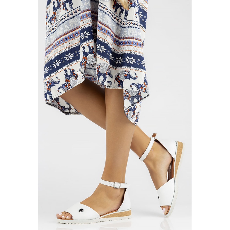 Sandalias de piel Filippo DS3900/22 Wh blanco 1