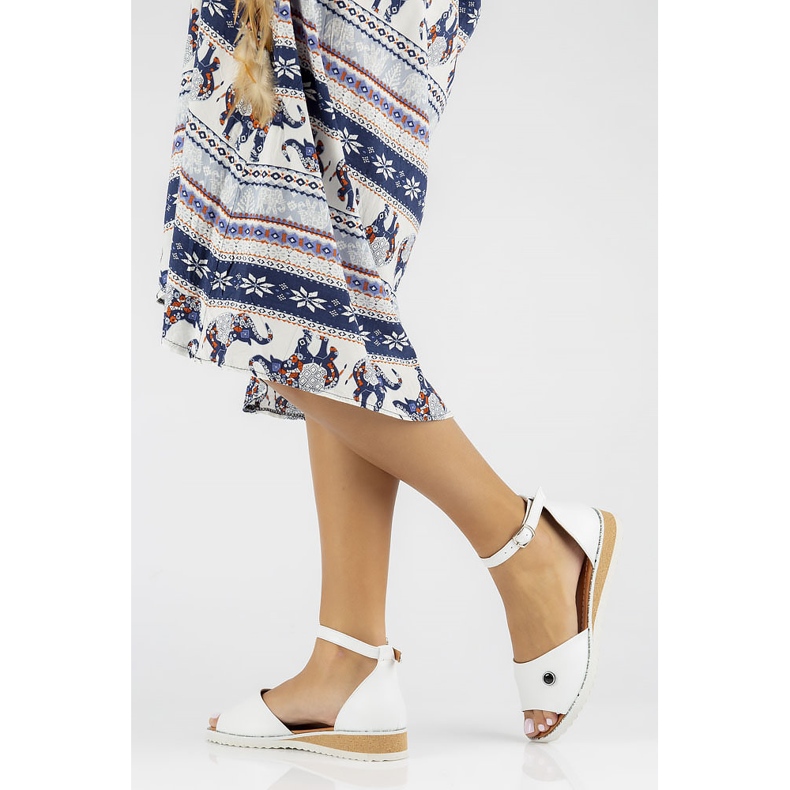 Sandalias de piel Filippo DS3900/22 Wh blanco 2