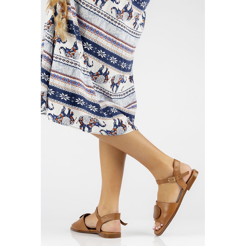 Sandalias de cuero Filippo DS3900 / 22 Br marrón 1