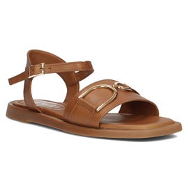 Sandalias de cuero Filippo DS3901 / 22 Br marrón 3