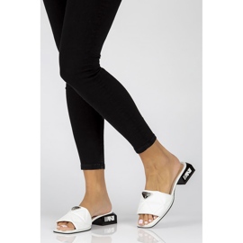 Zapatillas de cuero Filippo DK3905 / 22 Wh blanco 5
