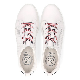Zapatos de cuero Filippo DP008/22 Wh blanco 6