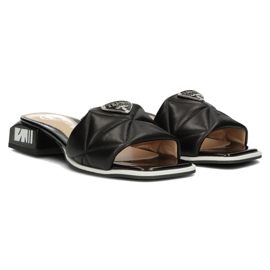 Zapatillas de piel Filippo DK3905/22 Bk negro 4