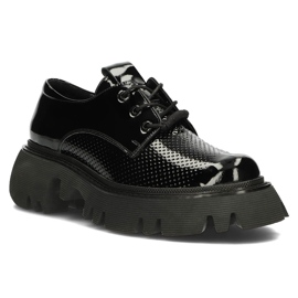Zapatos de cuero Filippo DP3909/22 Bk negro 1