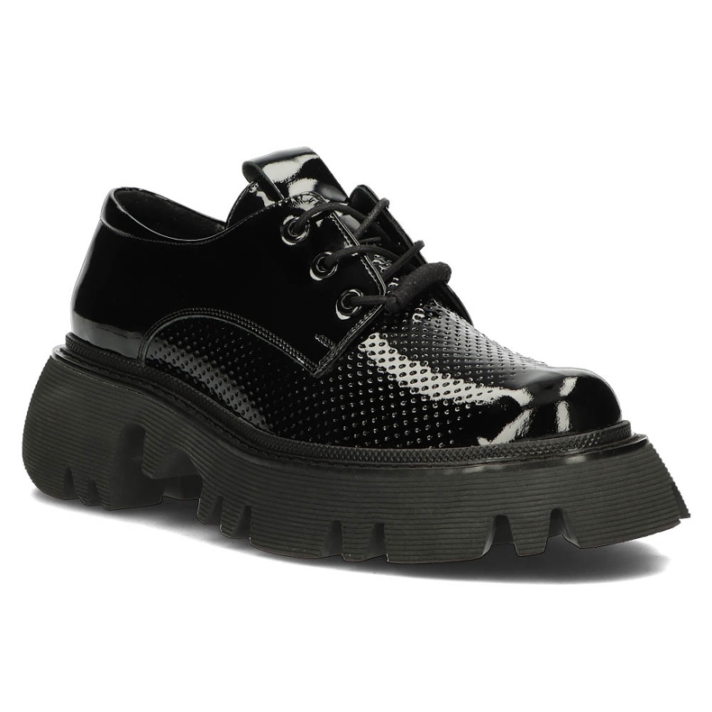 Zapatos de cuero Filippo DP3909/22 Bk negro 1