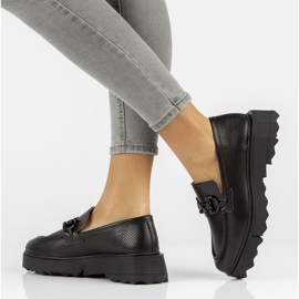 Zapatos de cuero Filippo DP3910/22 Bk negro 2