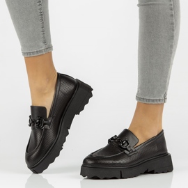 Zapatos de cuero Filippo DP3910/22 Bk negro 6
