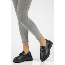 Zapatos de cuero Filippo DP3910/22 Bk negro 5