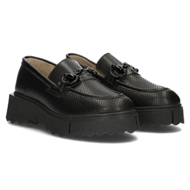 Zapatos de cuero Filippo DP3910/22 Bk negro 4
