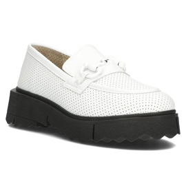 Zapatos de cuero Filippo DP3910/22 Wh blanco 3