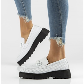 Zapatos de cuero Filippo DP3910/22 Wh blanco 7