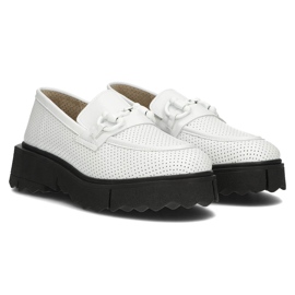 Zapatos de cuero Filippo DP3910/22 Wh blanco 4