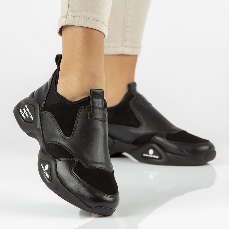 Zapatos de cuero Filippo DP3911/22 Bk negro 1