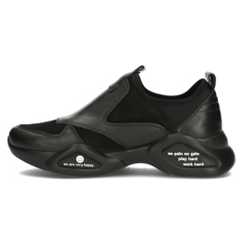 Zapatos de cuero Filippo DP3911/22 Bk negro 3
