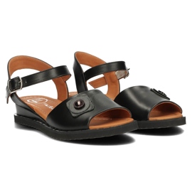 Sandalias de piel Filippo DS3913/22 Bk negro 5