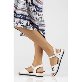 Sandalias de piel Filippo DS3913/22 Wh blanco 1