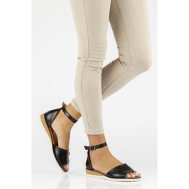 Sandalias de piel Filippo DS3914/22 Bk negro 1