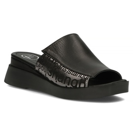 Zapatillas de piel Filippo DK3921/22 Bk negro 3