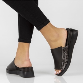 Zapatillas de piel Filippo DK3921/22 Bk negro 8