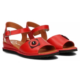 Rojo Filippo DS3913 / 22 Rd sandalias de cuero 6