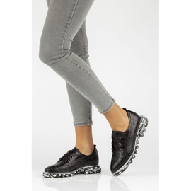 Zapatos de cuero Filippo DP3918/2022 Bk negro 5