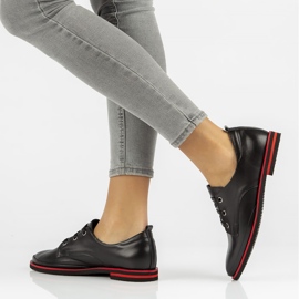 Zapatos de cuero Filippo DP3917/2022 Bk negro 7