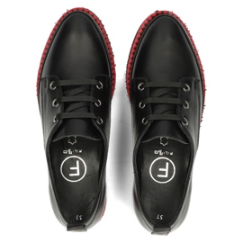 Zapatos de cuero Filippo DP3917/2022 Bk negro 3