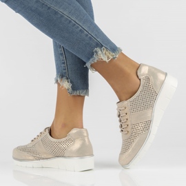 Zapatos de piel Filippo DP028/22 Go dorado 4