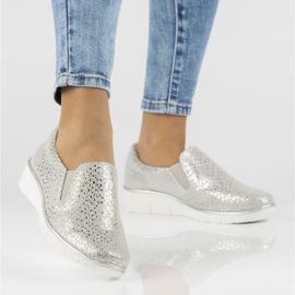 Zapatos de piel Filippo DP1325/22 Si plata 4
