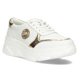 Zapatillas de cuero Filippo DP2138 / 22 Wh Go blanco dorado 1