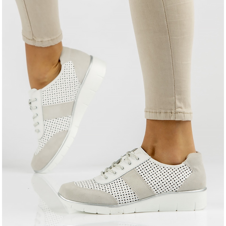 Zapatos de piel Filippo DP028/22 Wh blanco 1