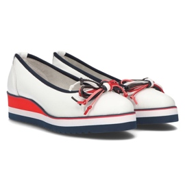Bailarinas de cuero Filippo DP2159/22 Wh blanco 4