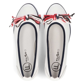 Bailarinas de cuero Filippo DP2159/22 Wh blanco 5