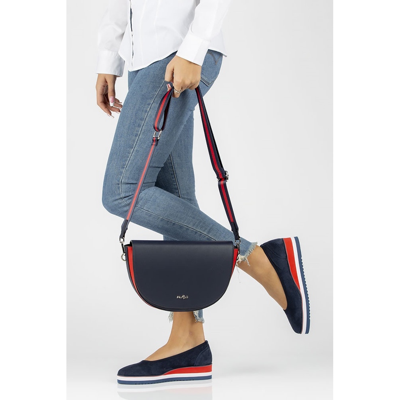 Bailarinas de piel Filippo DP2323/22 Nv azul marino 1