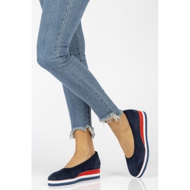 Bailarinas de piel Filippo DP2323/22 Nv azul marino 2