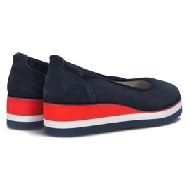 Bailarinas de piel Filippo DP2323/22 Nv azul marino 5