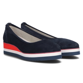 Bailarinas de piel Filippo DP2323/22 Nv azul marino 6