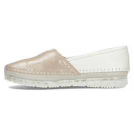 Zapatos de cuero Filippo DP2147 / 22 Wh Go blanco dorado 3