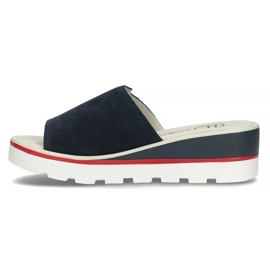 Babuchas de piel Filippo DK3635/22 Nv azul marino 3
