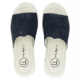 Babuchas de piel Filippo DK3635/22 Nv azul marino 5